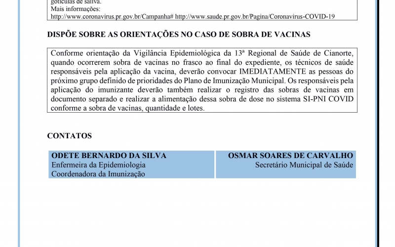 nota Técnica Vacinação