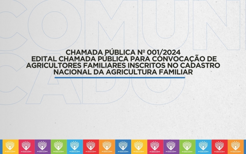 CHAMADA PÚBLICA Nº 001/2024   